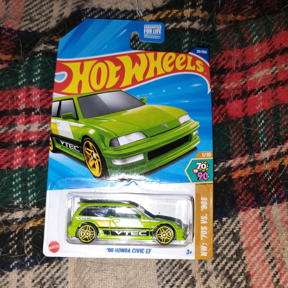Hot Wheels HW '70s vs. '90s 1990 '90 Honda Civic EF GREEN